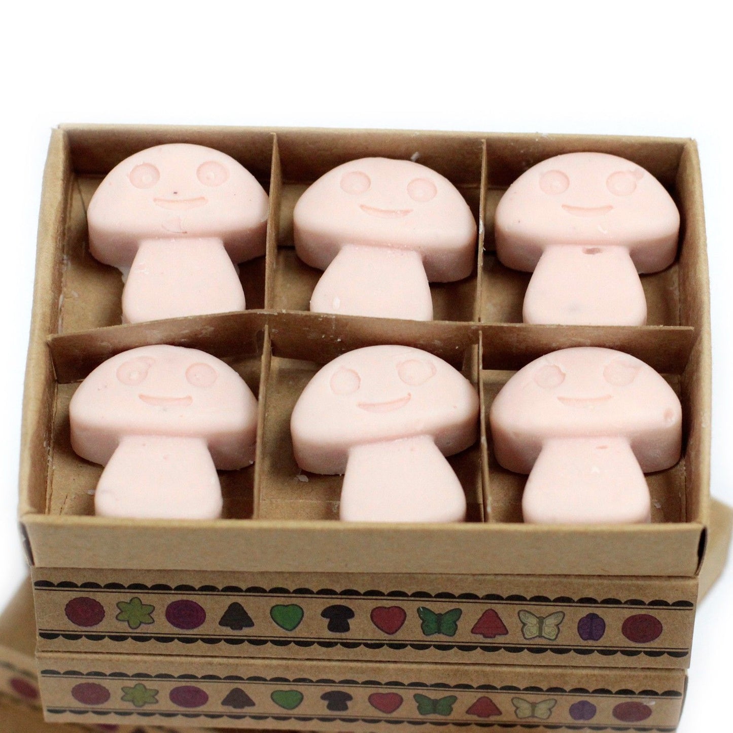Caja de 6 ceras de soja aromáticas Sándalo – Aroma cálido y amaderado
