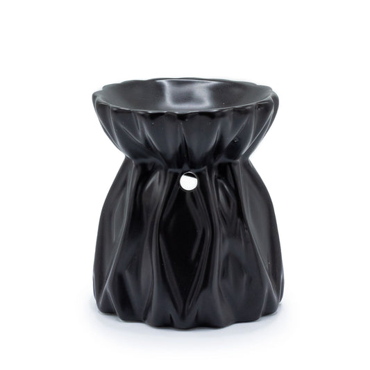 Quemador de Aceite Geométrico Negro – Cerámica Moderna