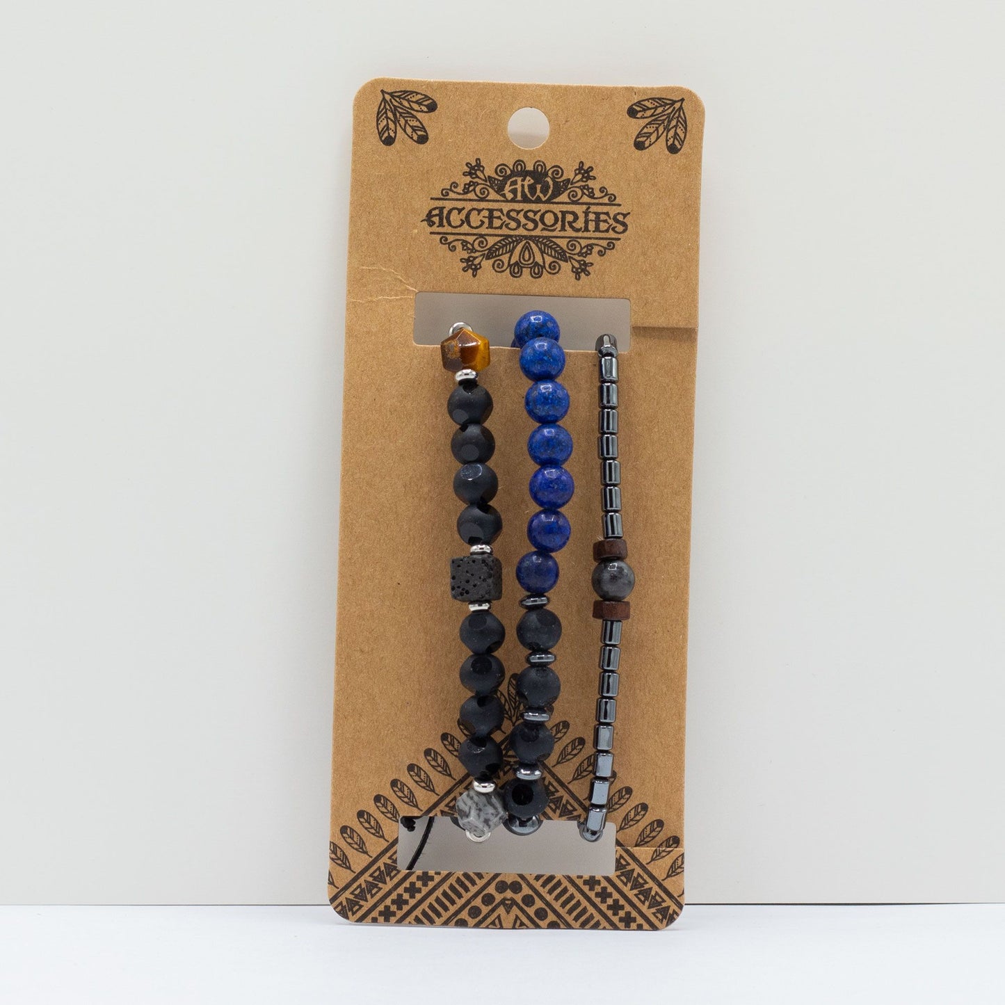 Set de Pulseras para Hombre en Tonos Azules