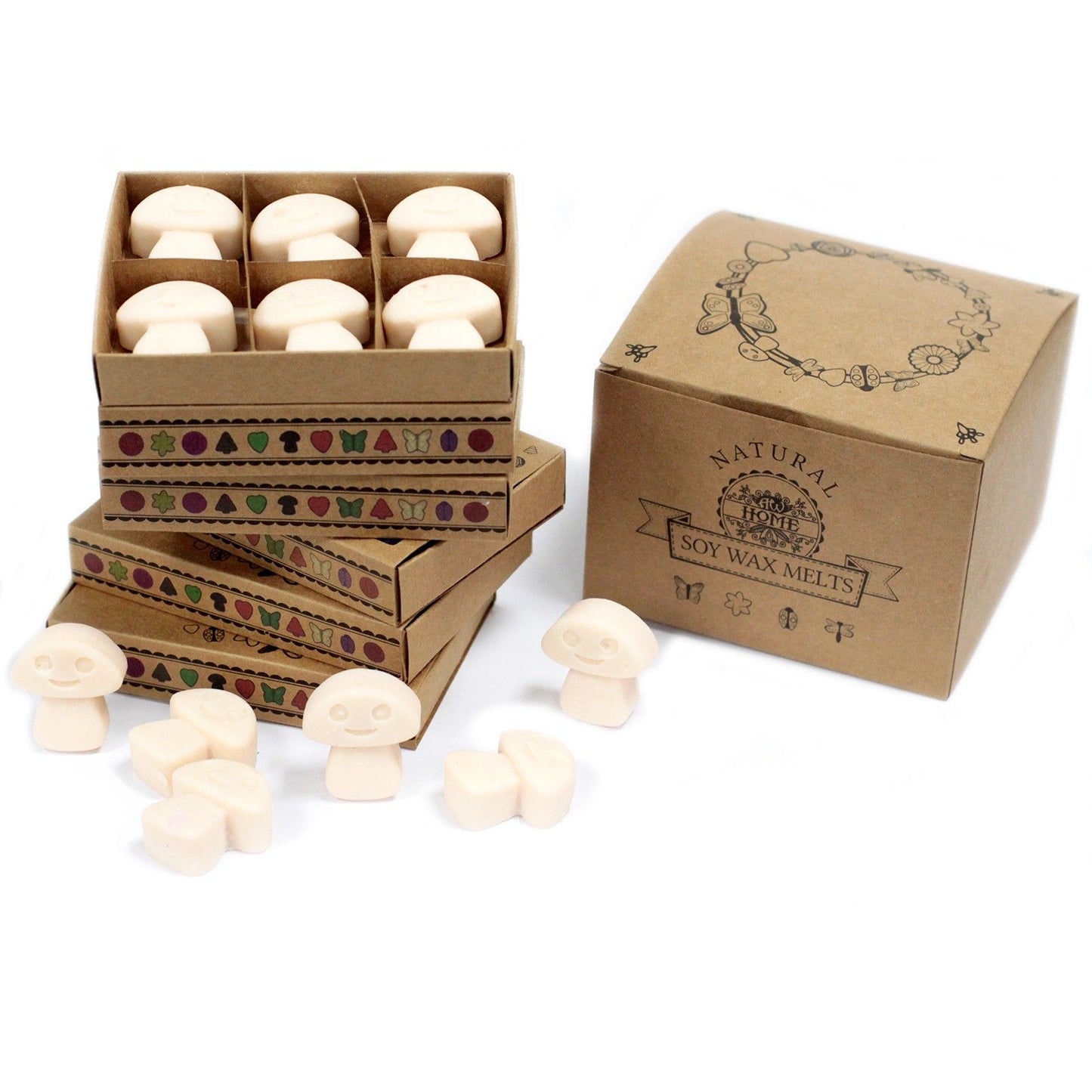 Caja de 6 Ceras de Soja – Nuez Moscada y Vainilla