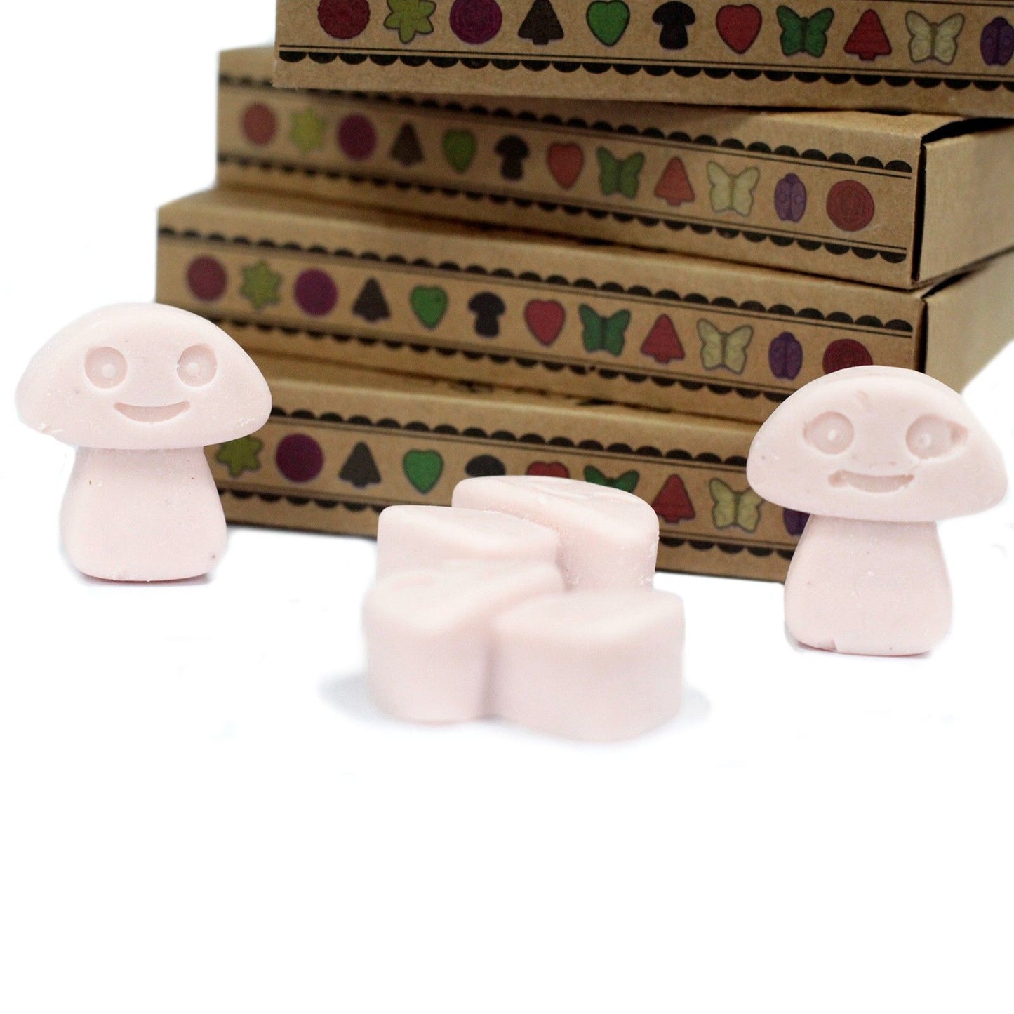 Caja de 6 ceras de soja aromáticas Sándalo – Aroma cálido y amaderado