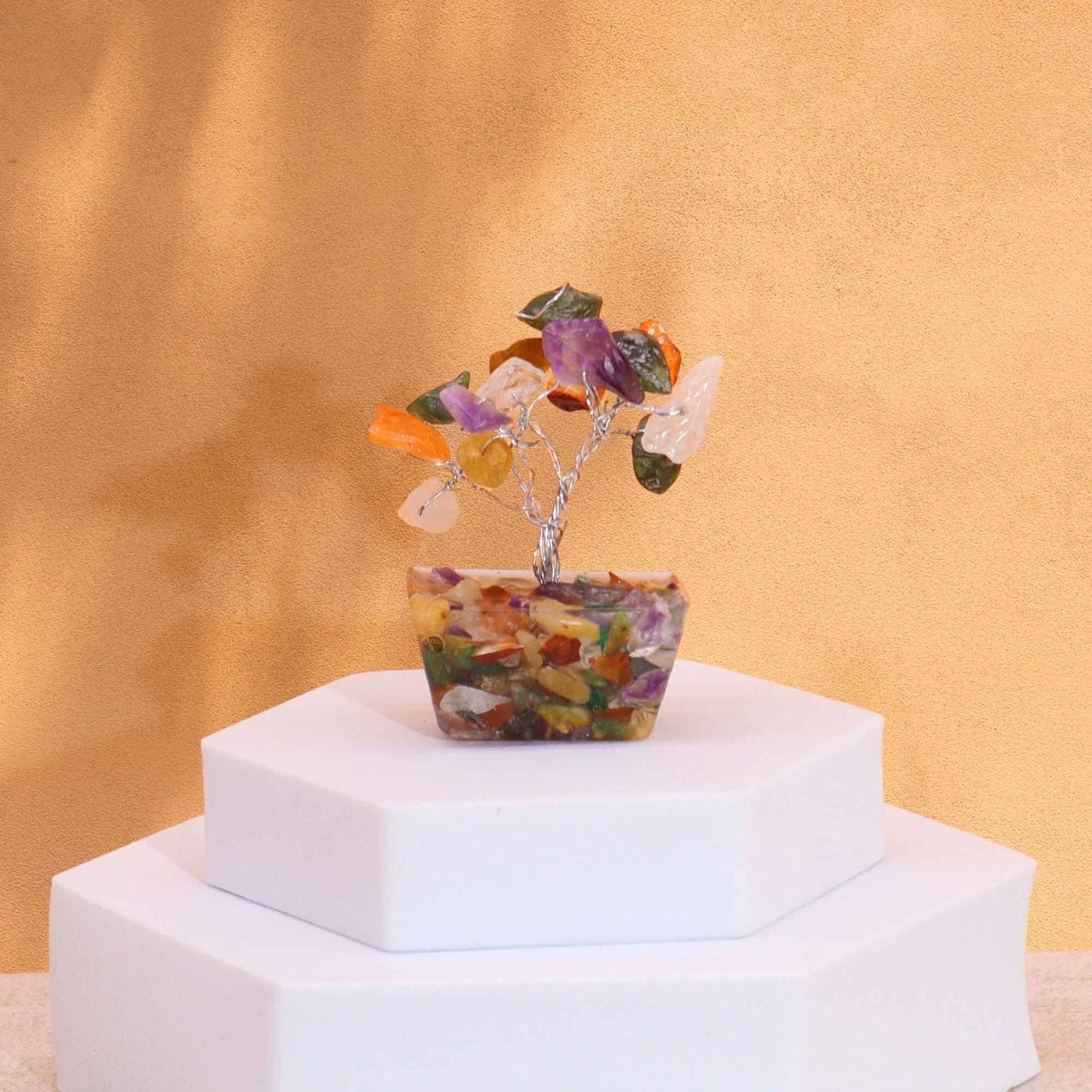 Mini árbol de piedras mixtas