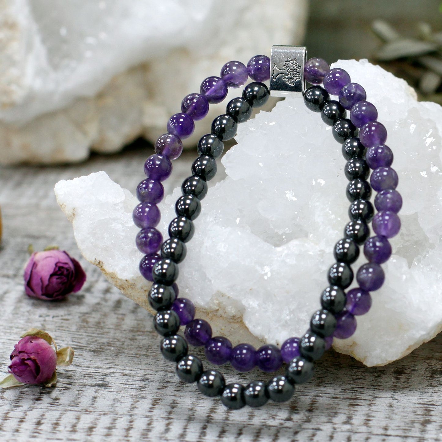 Pulsera Magnética de Piedras Naturales – Amatista