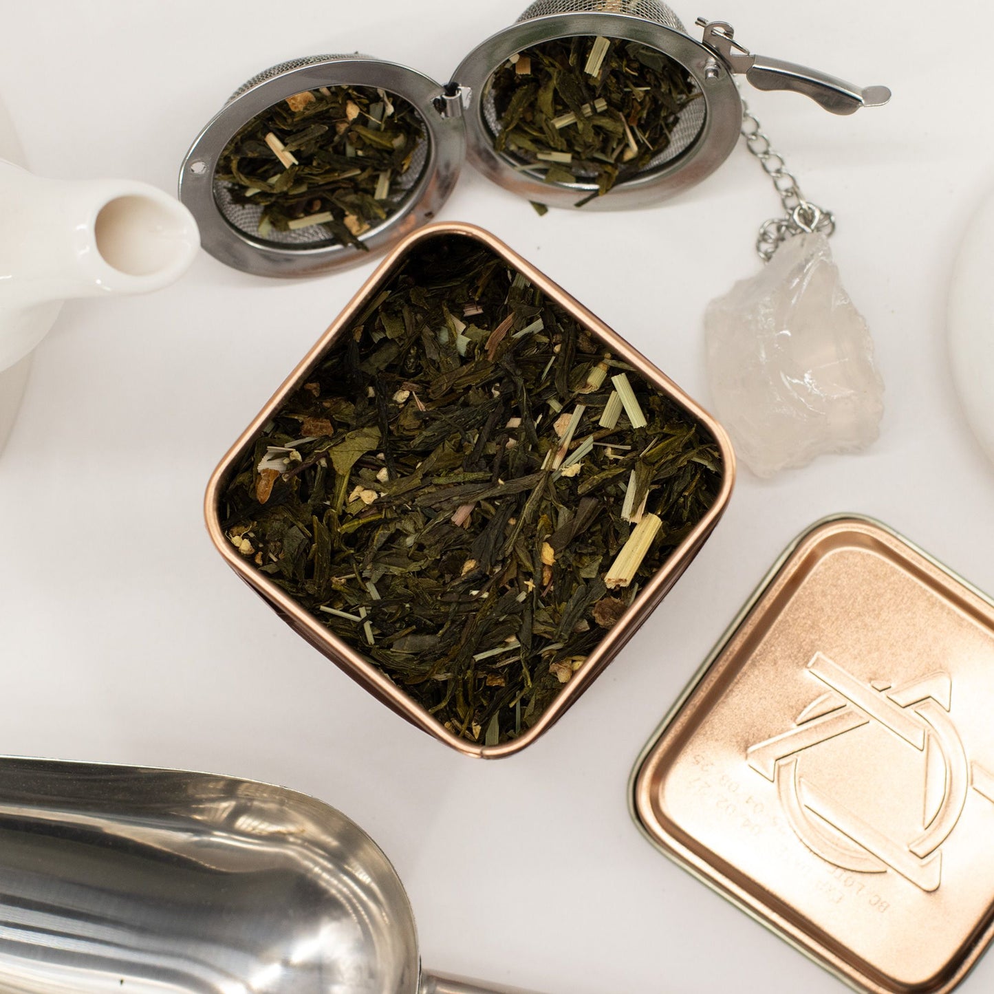 Té verde orgánico con limón y jengibre – mezcla refrescante y especiada – 50 g