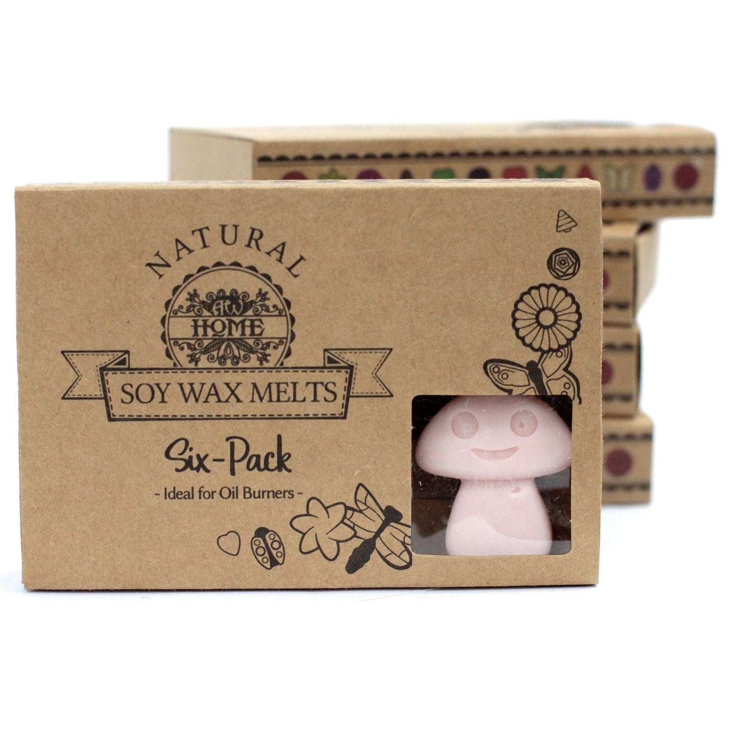 Caja de 6 ceras de soja aromáticas Sándalo – Aroma cálido y amaderado