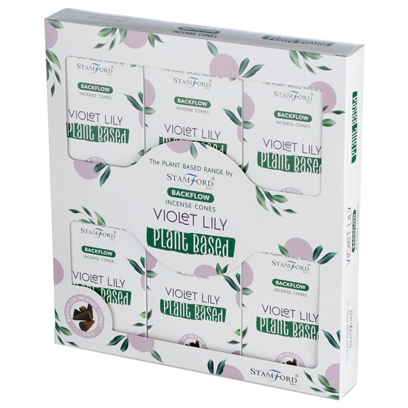 Conos de Incienso de Reflujo Natural de Plantas – Lirio Violeta