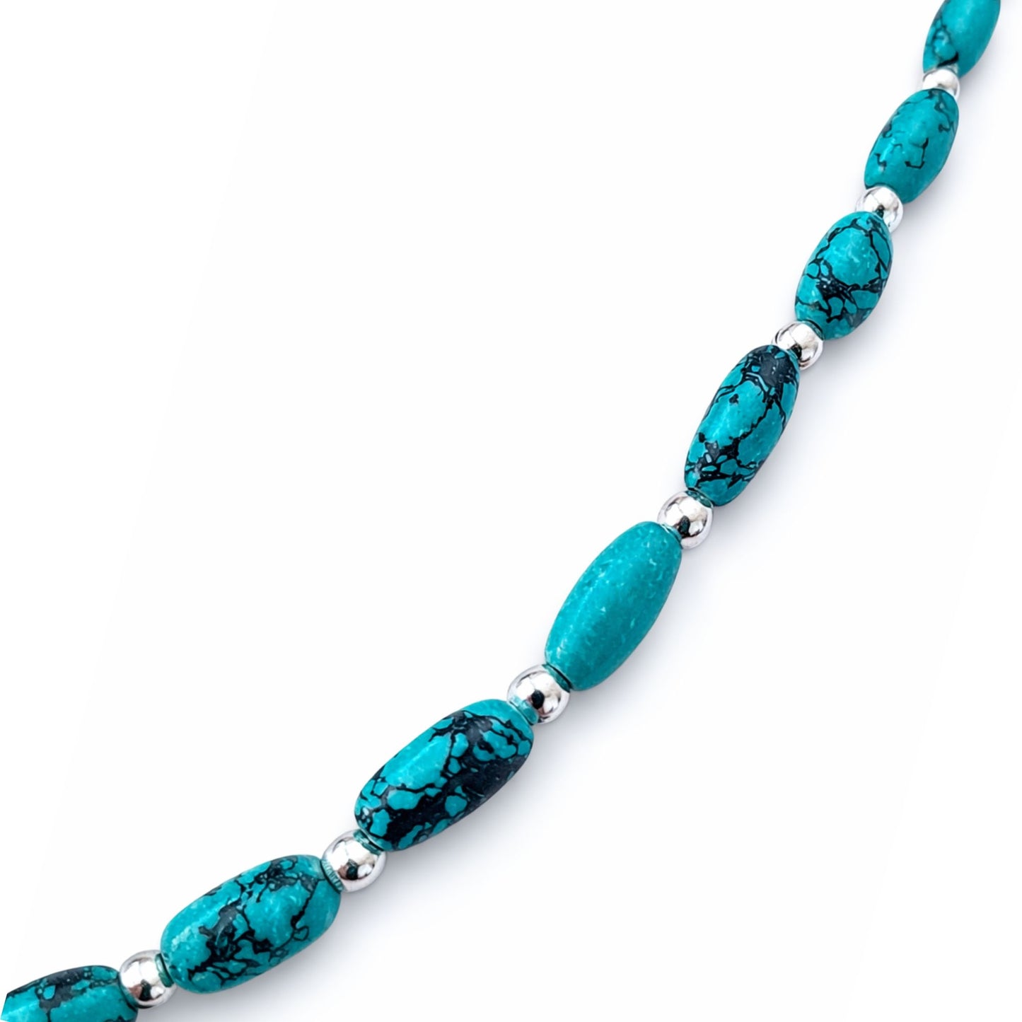 Conjunto Collar y Pulsera Nepalí Estilo Turquesa