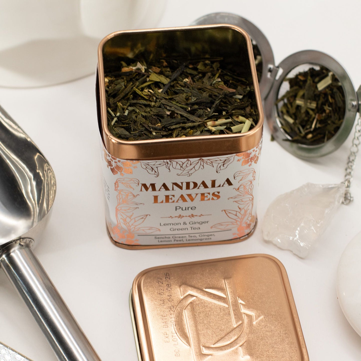 Té verde orgánico con limón y jengibre – mezcla refrescante y especiada – 50 g