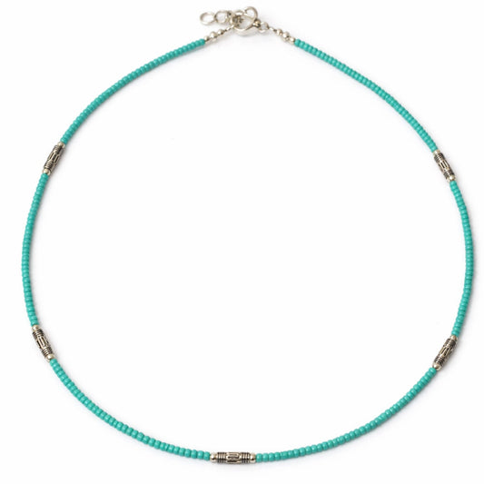 Collar Nepalí de Gemas Extrafinas – Turquesa y Lágrima