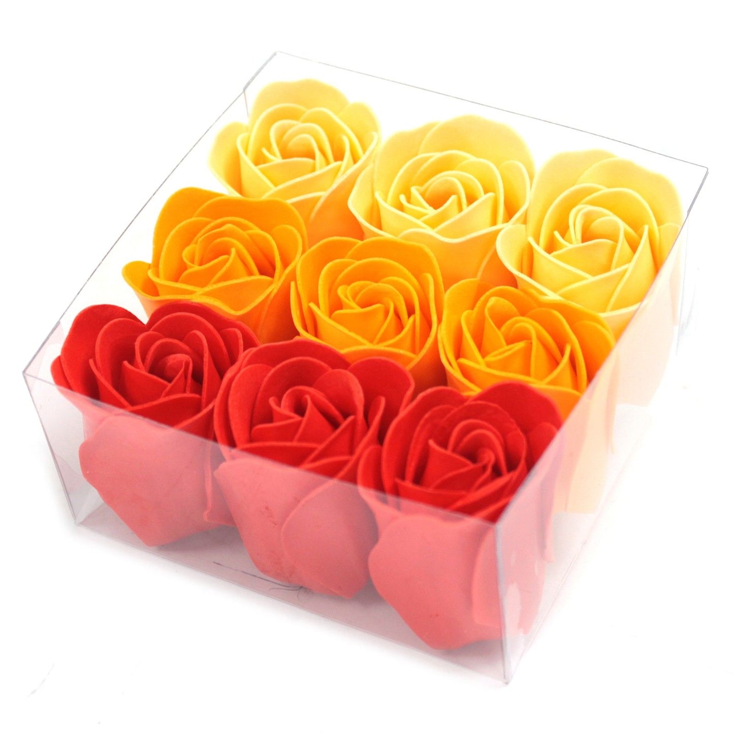 Set de 9 flores de jabón – Rosas melocotón