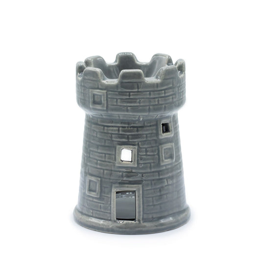 Quemador de Aceite de Cerámica Gris – Diseño Castillo Medieval
