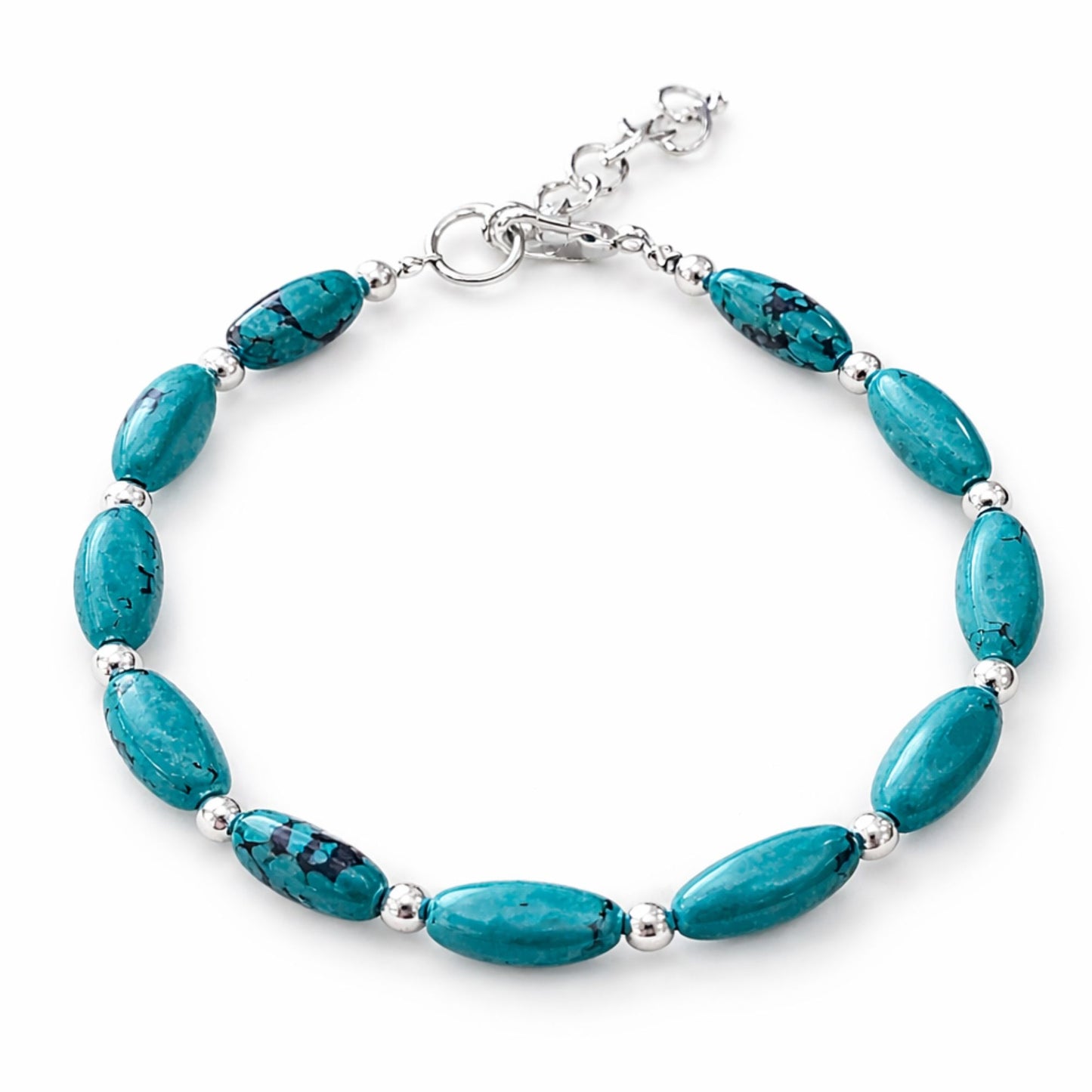 Conjunto Collar y Pulsera Nepalí Estilo Turquesa