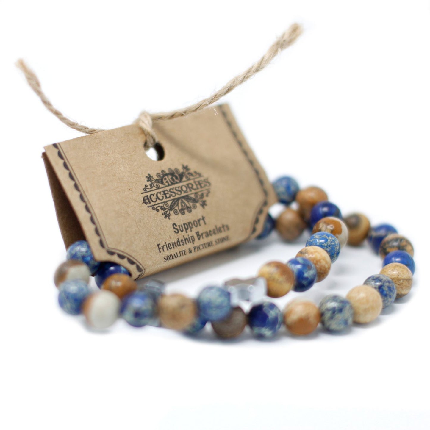 Set de 2 Pulseras de Ojo de Tigre y Blackstone – Fuerza y Protección