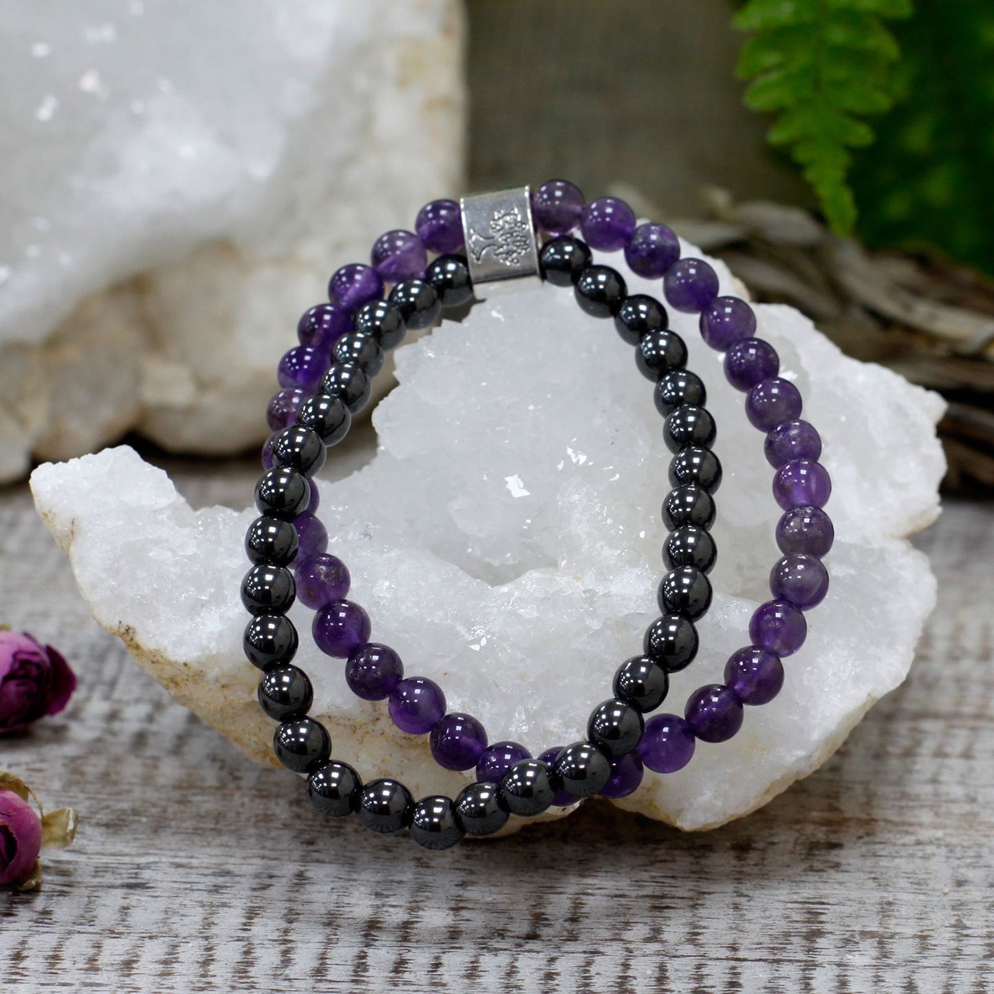 Pulsera Magnética de Piedras Naturales – Amatista