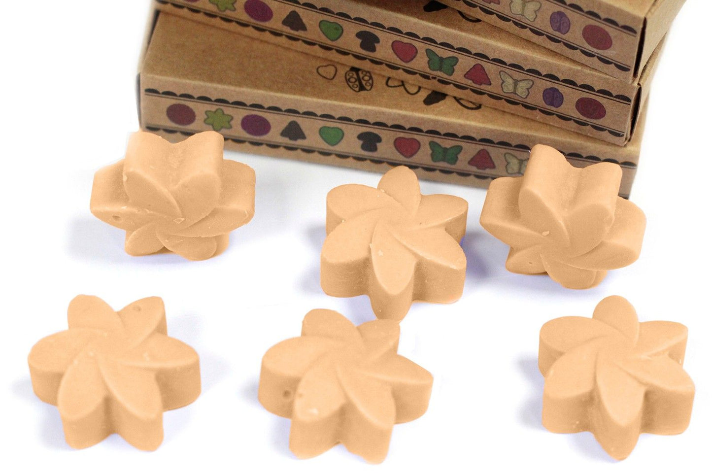 Caja de 6 ceras de soja aromáticas Jazmín – Aroma floral intenso