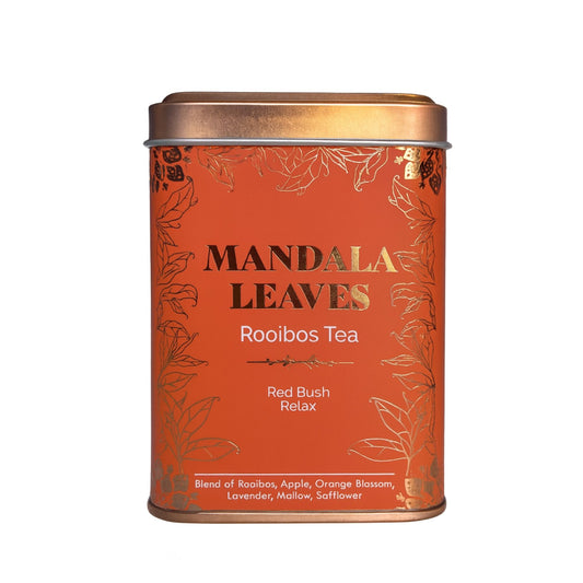 Té Rooibos Relajante Red Bush Relax – Infusión Natural sin Cafeína Mandala Leaves (50 g)