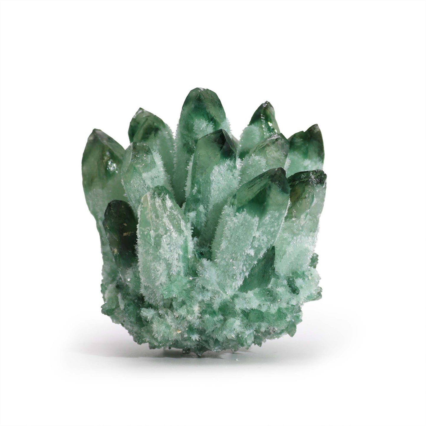 Cuarzo Fantasma Verde Natural – Cristal en Racimo (250–300 g aprox.)