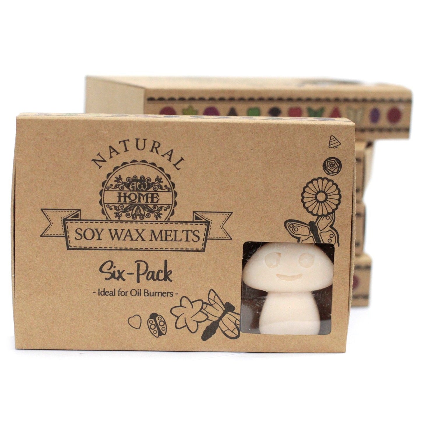 Caja de 6 Ceras de Soja – Nuez Moscada y Vainilla