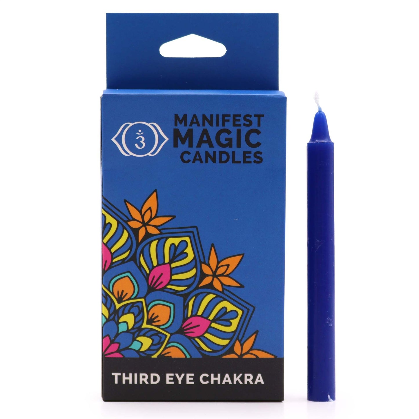 Velas Manifest Azul Oscuro de Soja – Pack de 12 | Chakra del Tercer Ojo