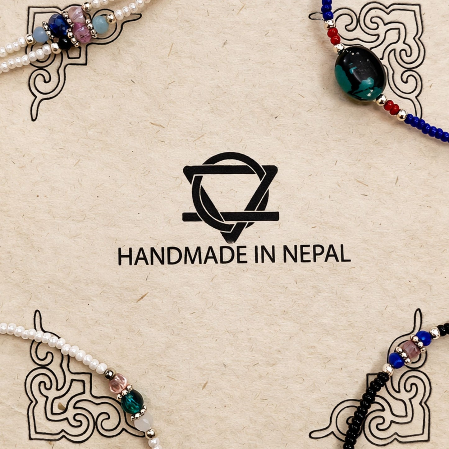 Conjunto Collar y Pulsera Nepalí Estilo Turquesa