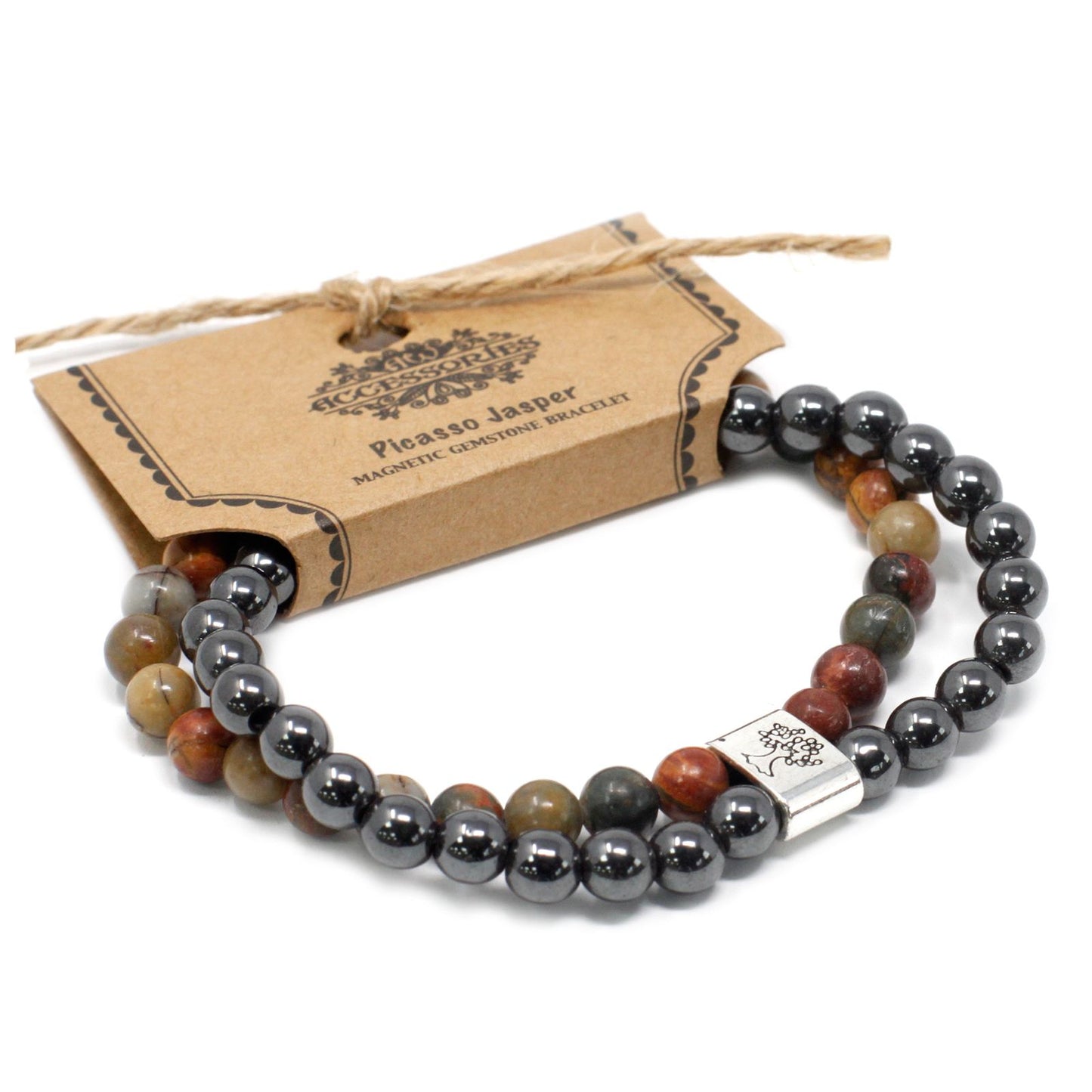 Pulsera de Piedras Magnéticas – Jaspe Picasso