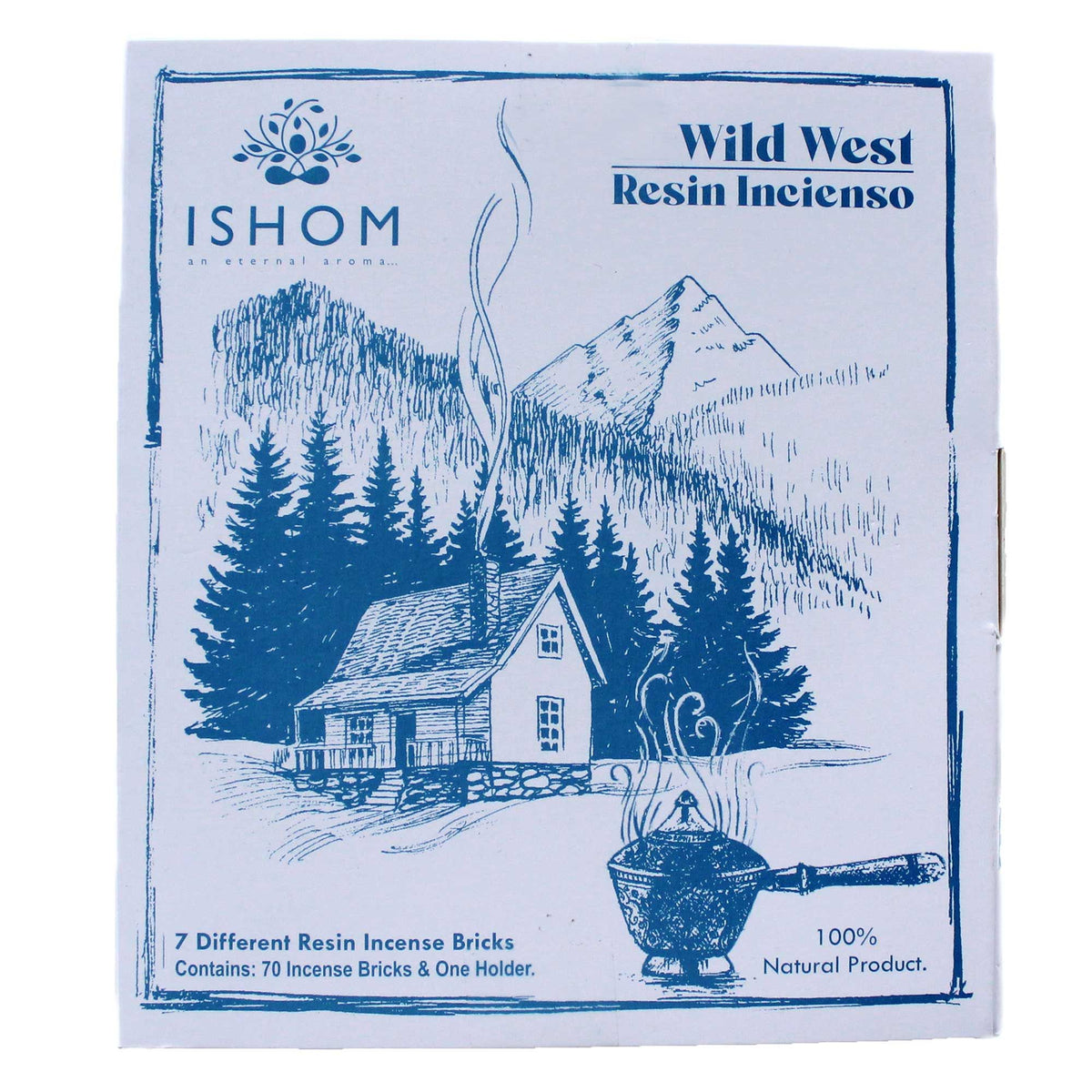 Set 70 Ladrillos de Incienso Natural Wild West con Quemador