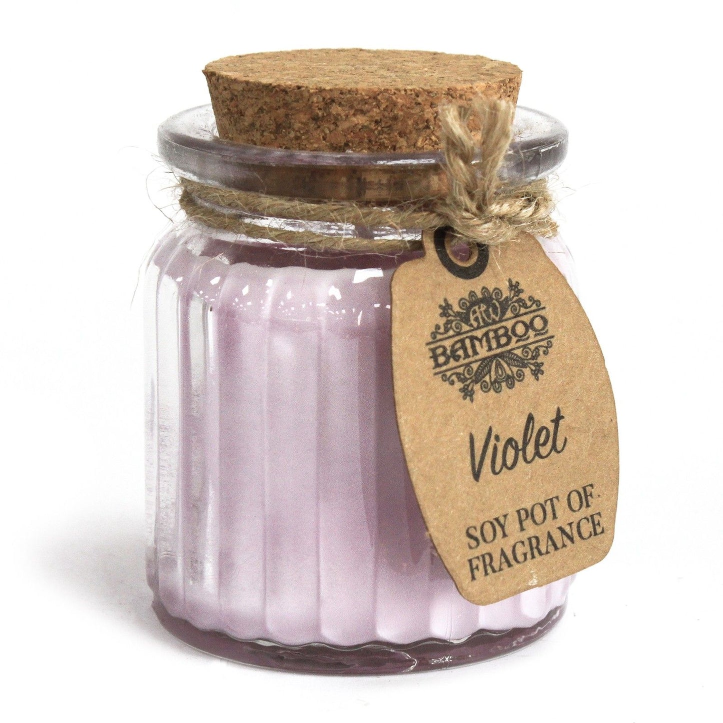 Vela de Cera de Soja en Tarro – Aroma Violeta