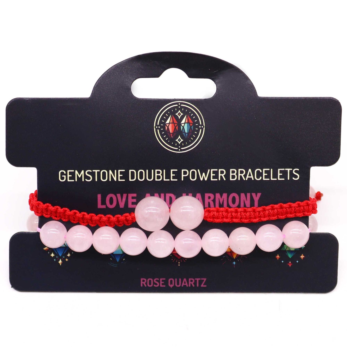 Pulseras Doble Poder de Cuarzo Rosa