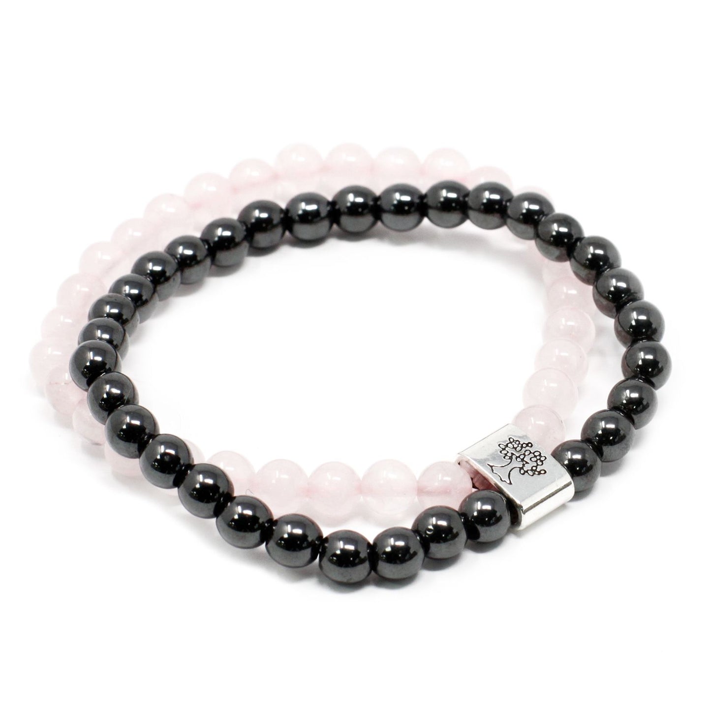 Pulsera Magnética de Piedras Naturales – Cuarzo Rosa