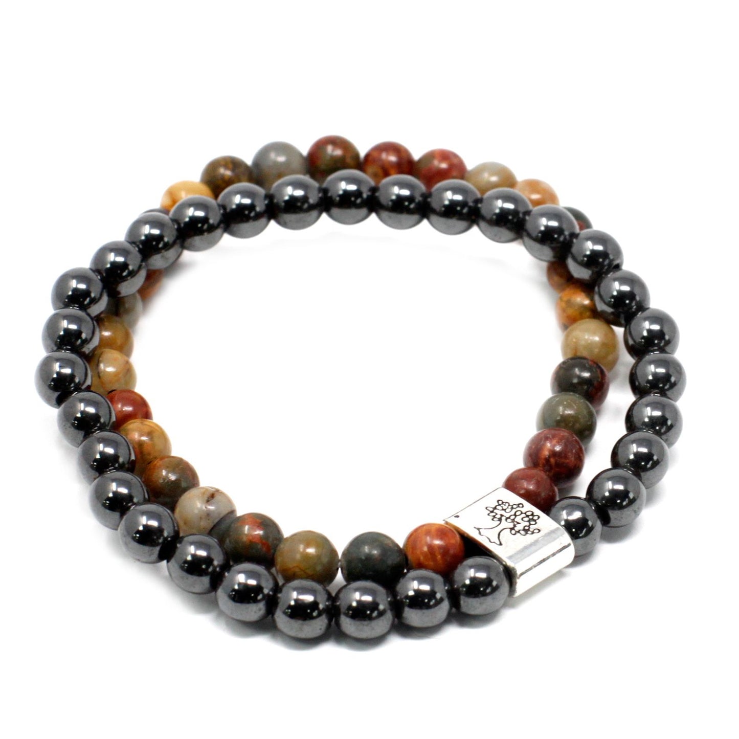 Pulsera de Piedras Magnéticas – Jaspe Picasso