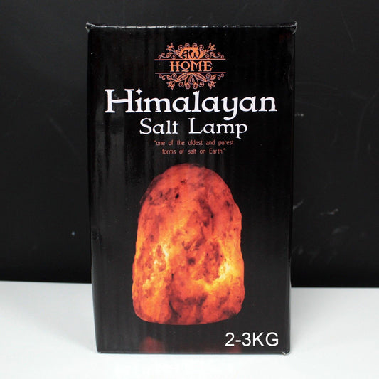 Lámpara de Sal del Himalaya Natural con Base de Madera – 2-3 kg (19,5 cm)