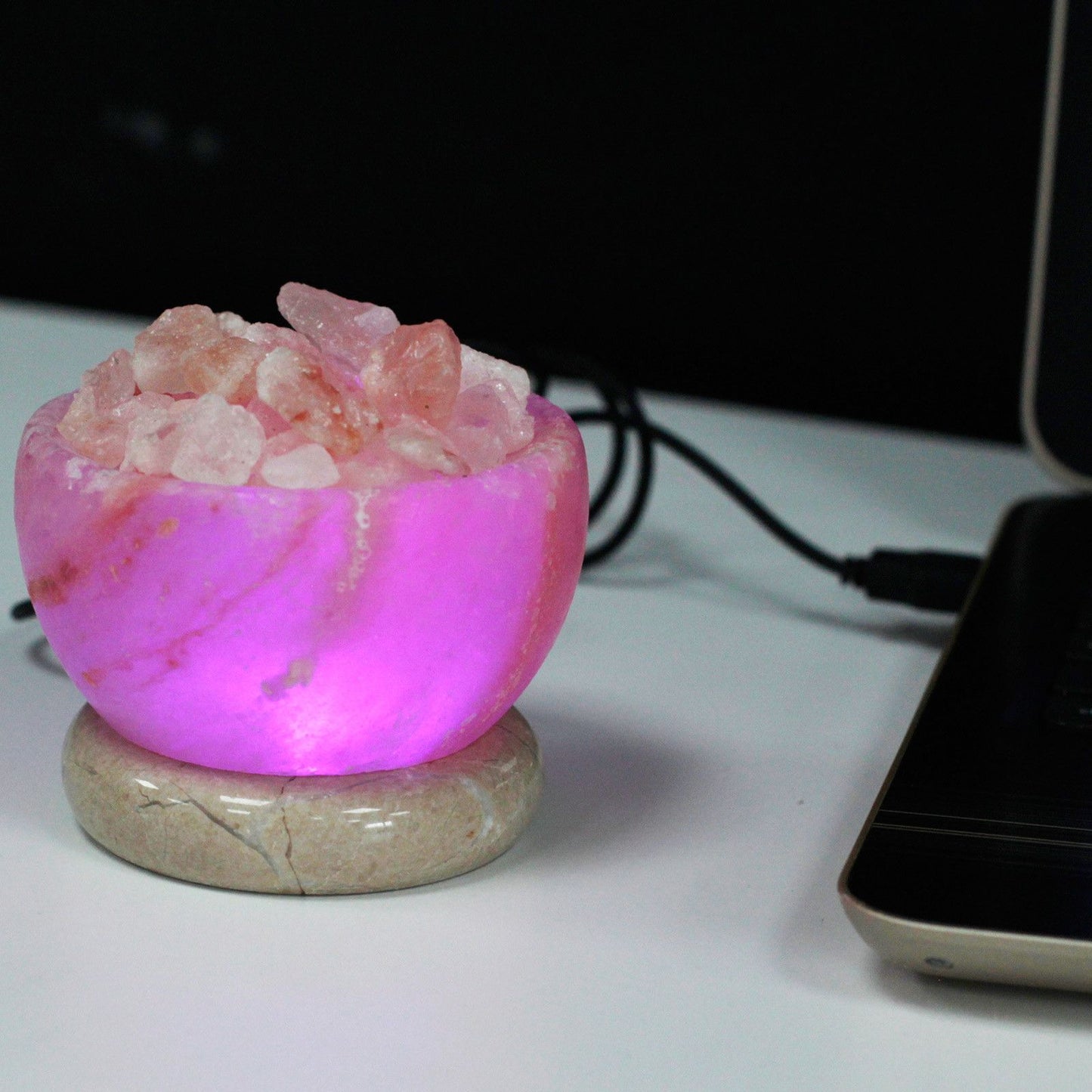Lámpara de Sal del Himalaya USB (Cuenco de Fuego)