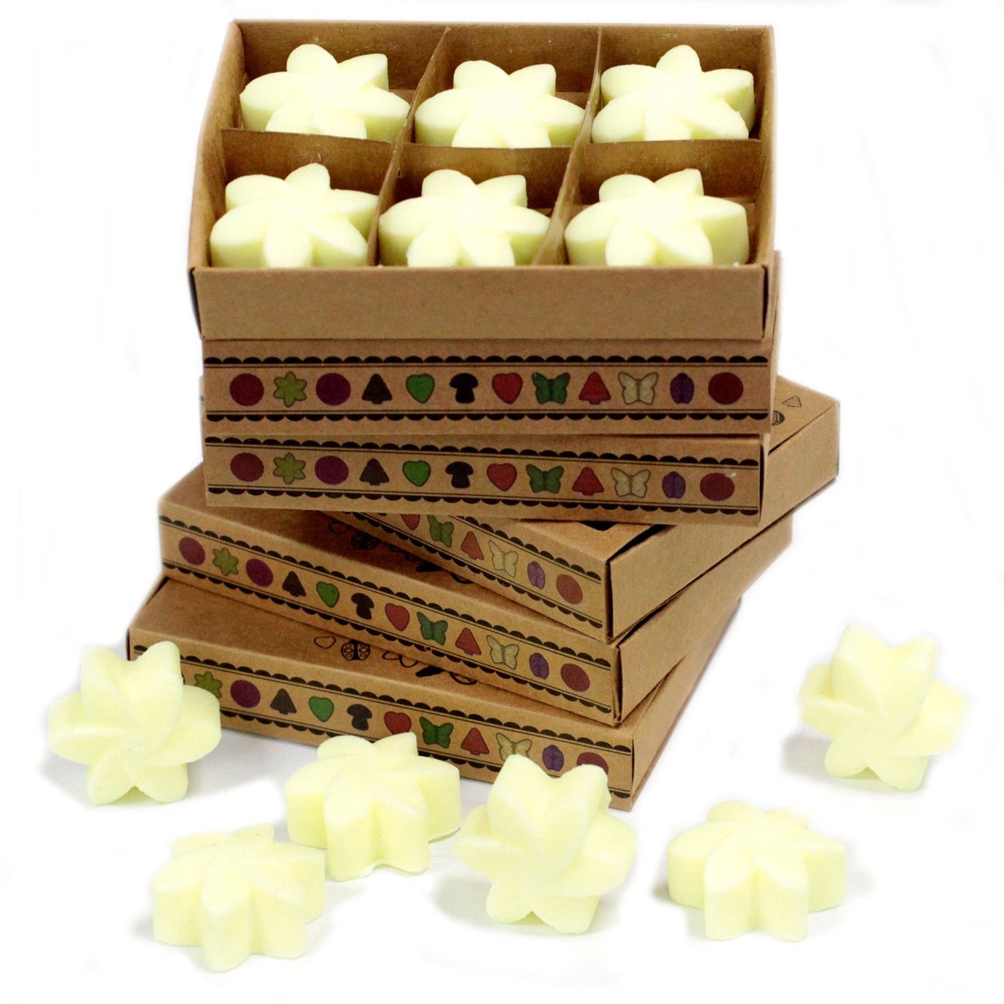 Caja de 6 ceras de soja aromáticas Limón – Aroma fresco y cítrico