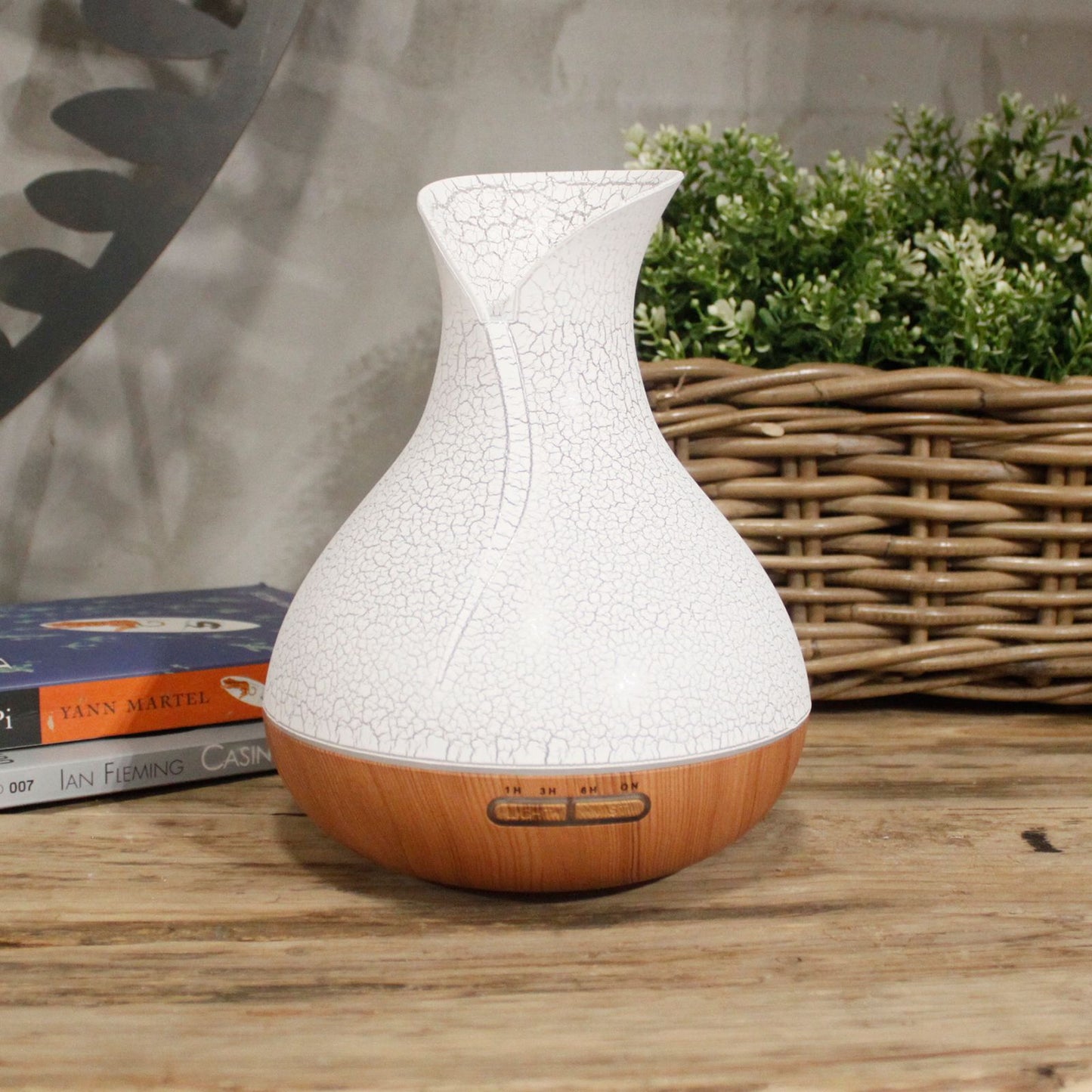 Difusor de Aromas Palma Atomiser Efecto Concha con Luz LED – 400 ml USB