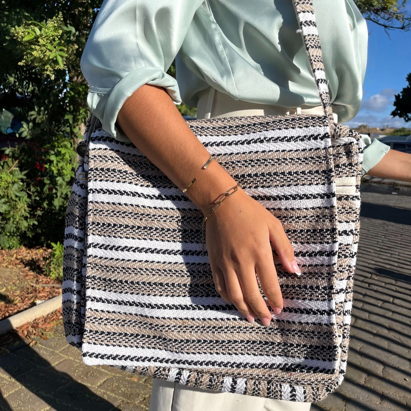 Bolso para Portátil Soft Banjar – Crema y Gris