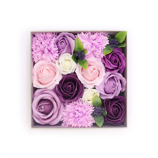 Caja de Rosas de Jabón Eternas Lavanda