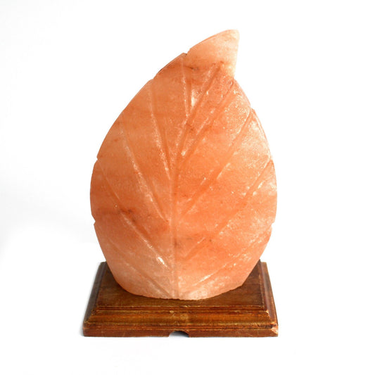 Lámpara de Sal Natural del Himalaya en Forma de Hoja – 2,5 kg