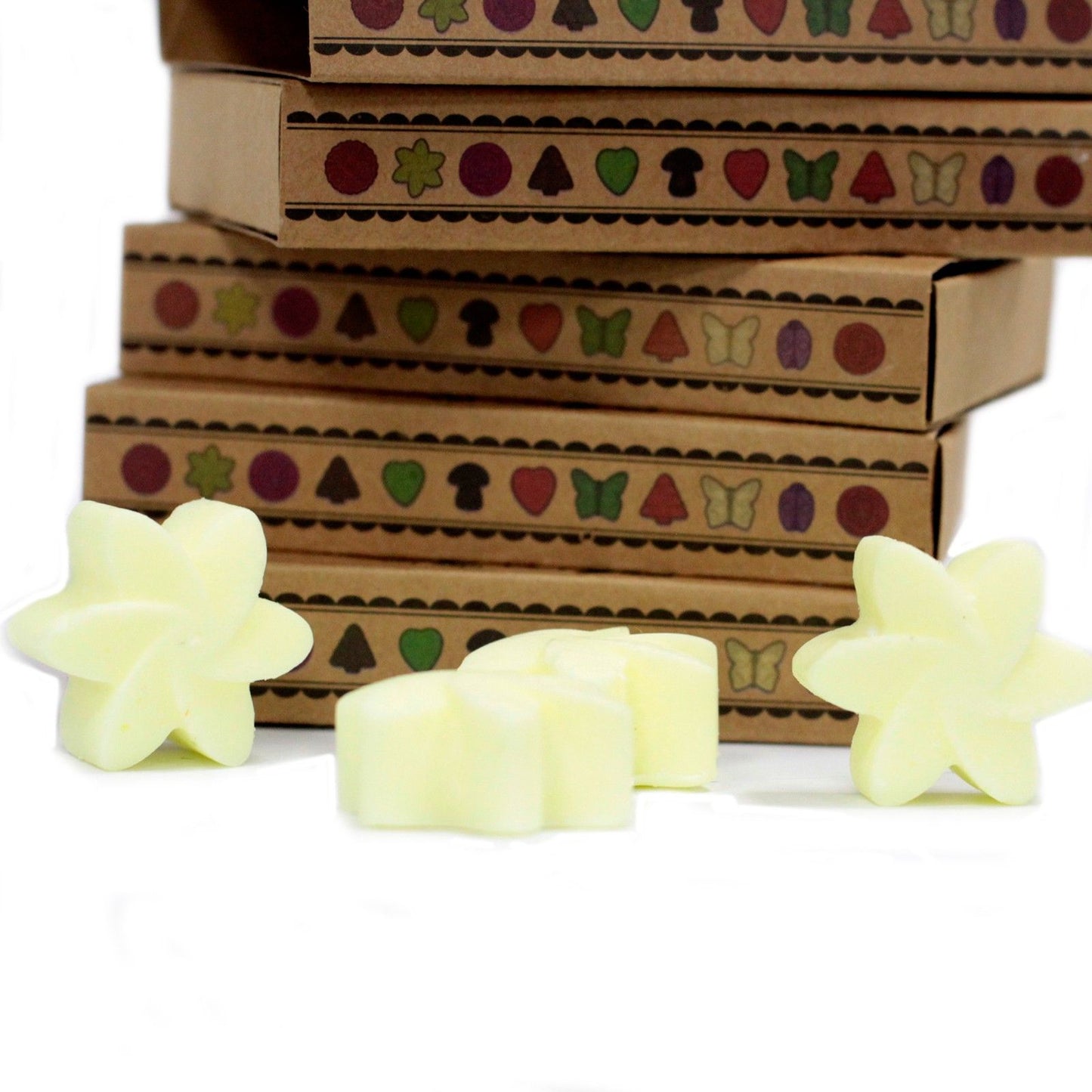 Caja de 6 ceras de soja aromáticas Limón – Aroma fresco y cítrico
