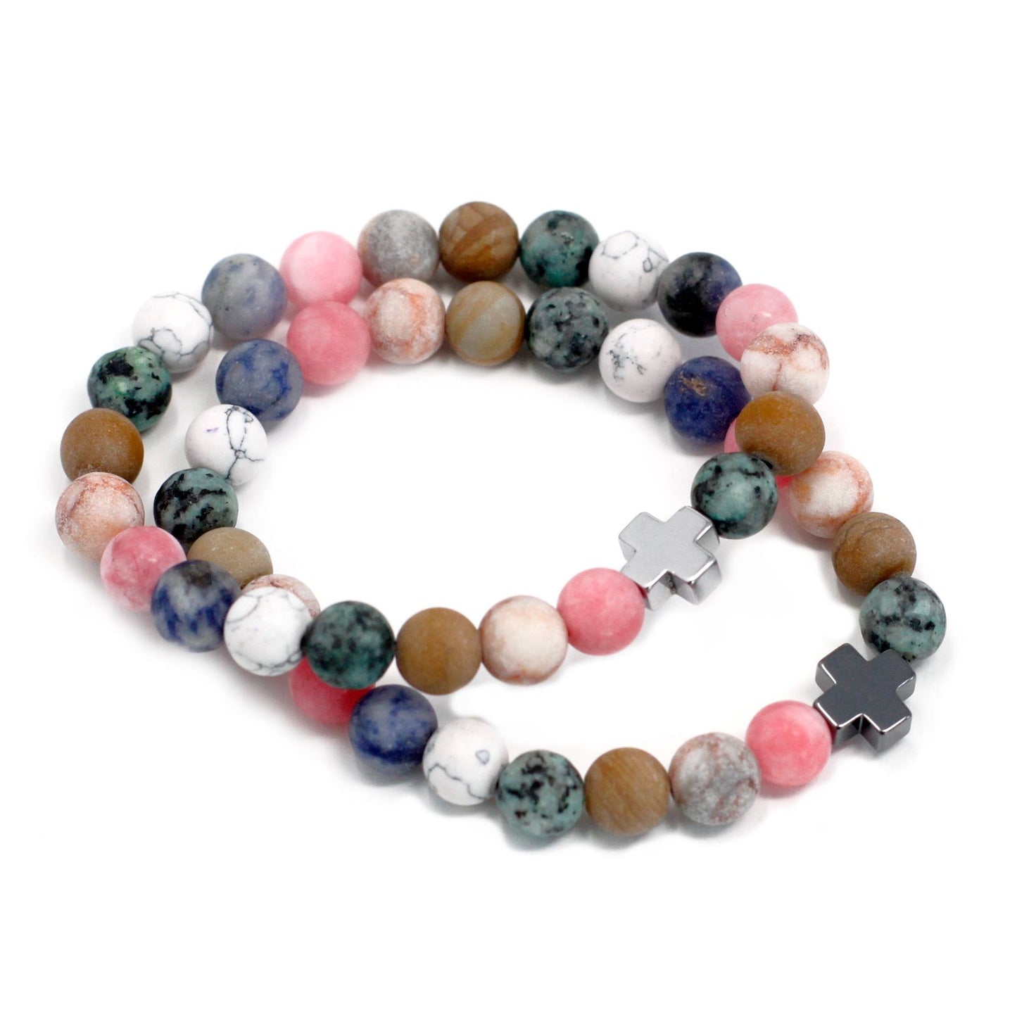 Pulsera Armonía con Piedras Naturales Arcoíris – Energía Positiva y Equilibrio