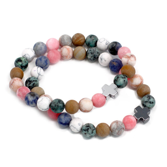 Pulsera Armonía con Piedras Naturales Arcoíris – Energía Positiva y Equilibrio