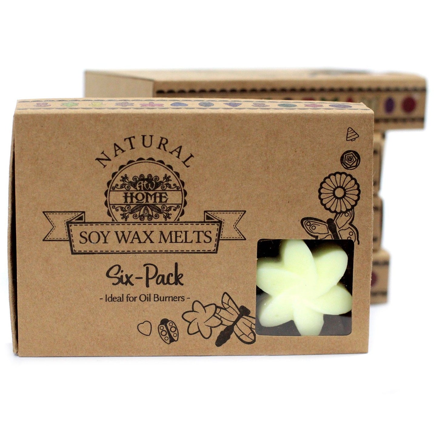 Caja de 6 ceras de soja aromáticas Limón – Aroma fresco y cítrico