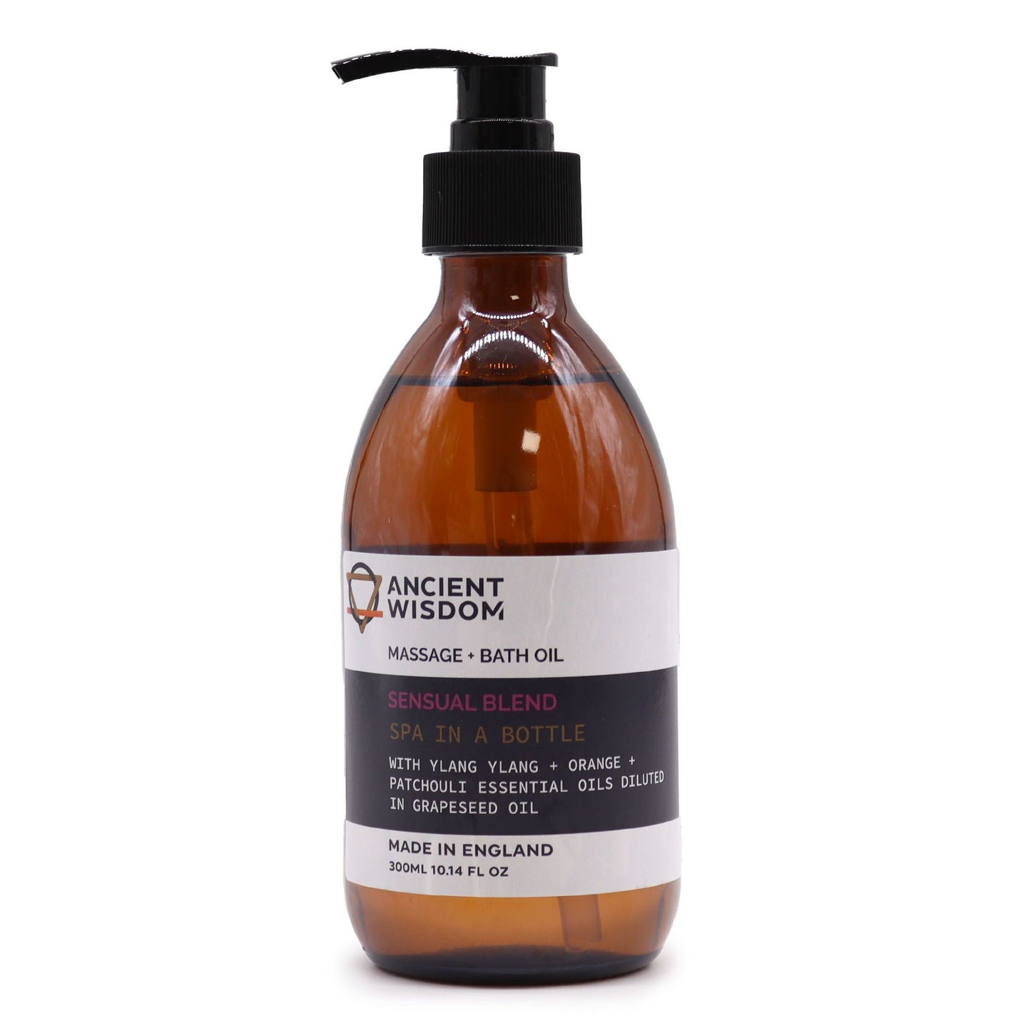 Aceite de Masaje y Baño de Aromaterapia – Ylang Ylang, Naranja y Pachuli 300 ml
