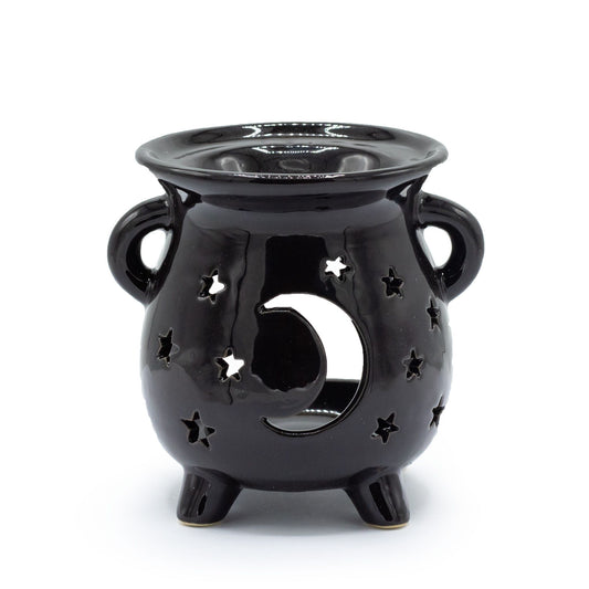 Quemador de Aceite Negro – Caldero Luna y Estrellas
