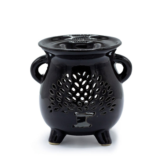 Quemador de Aceite Negro – Caldero con Árbol de la Vida