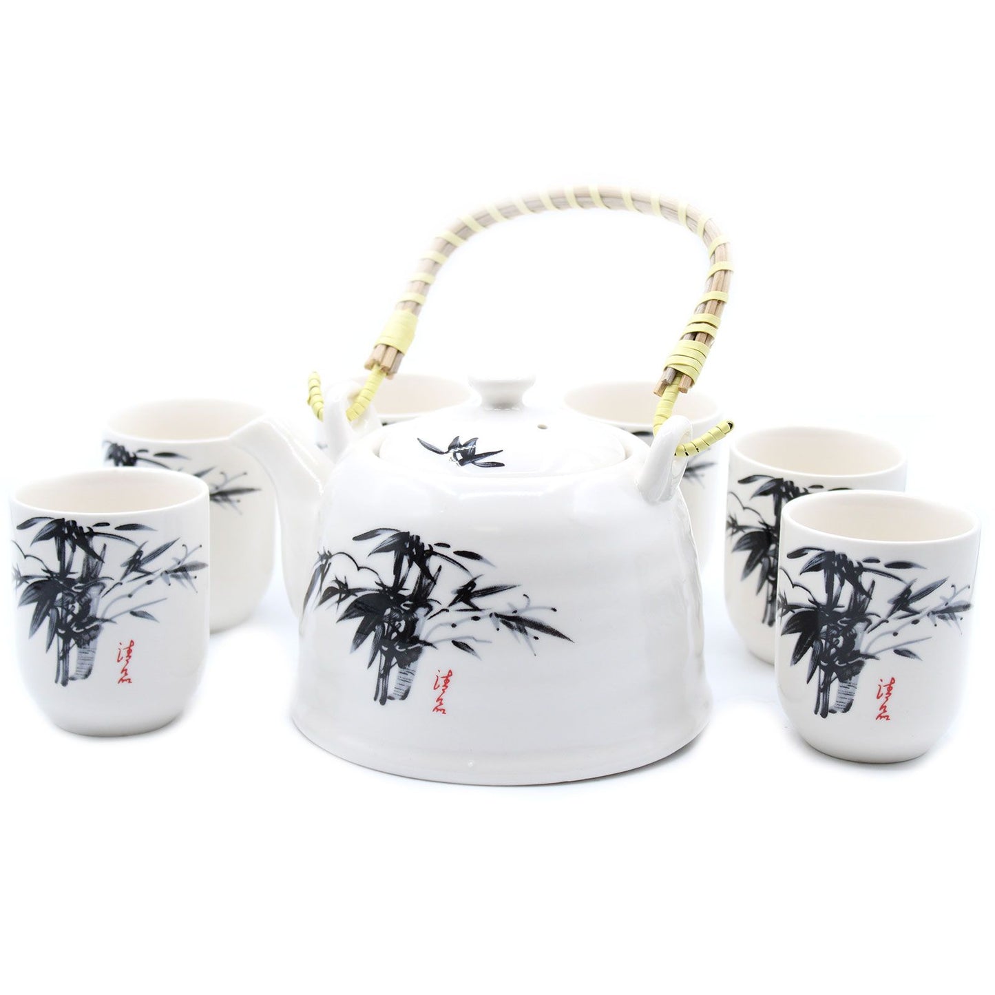Set de tetera Piedra Oriental con tazas