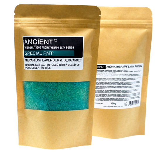 Sales de Baño PMT 350 g – Con Geranio, Lavanda y Bergamota