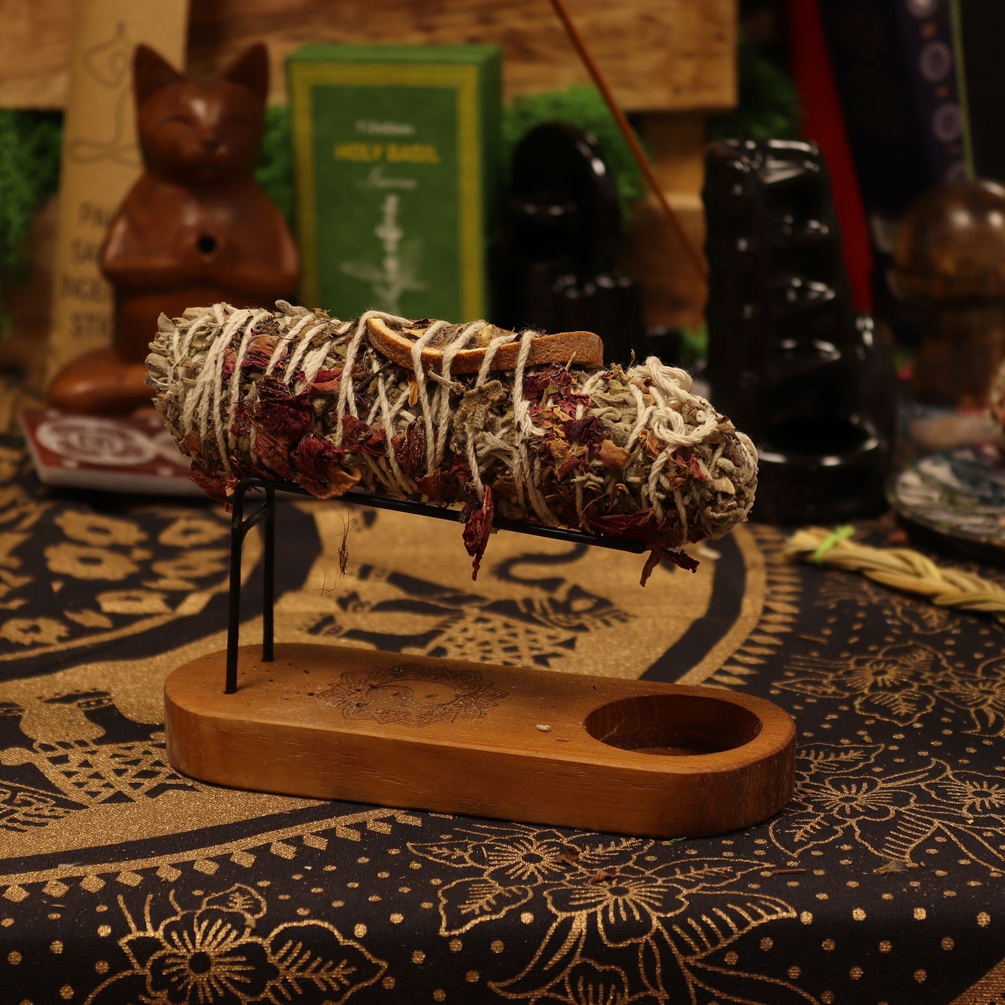 Incienso Natural Floral de Salvia del Himalaya, Naranja y Tulsi