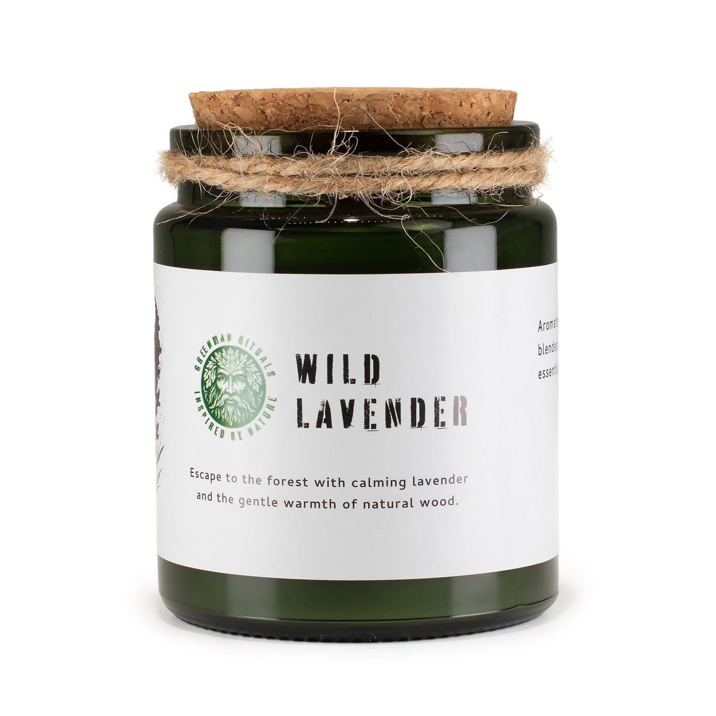 Vela de Soja Woodwick Greenman Lavanda Silvestre