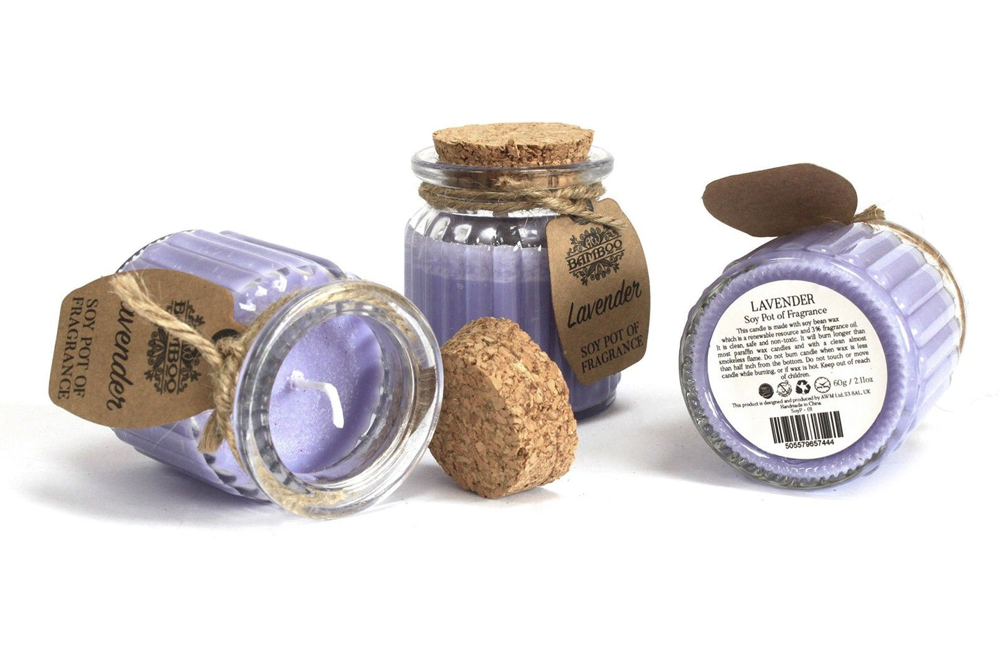 Vela de Cera de Soja en Tarro – Aroma Violeta