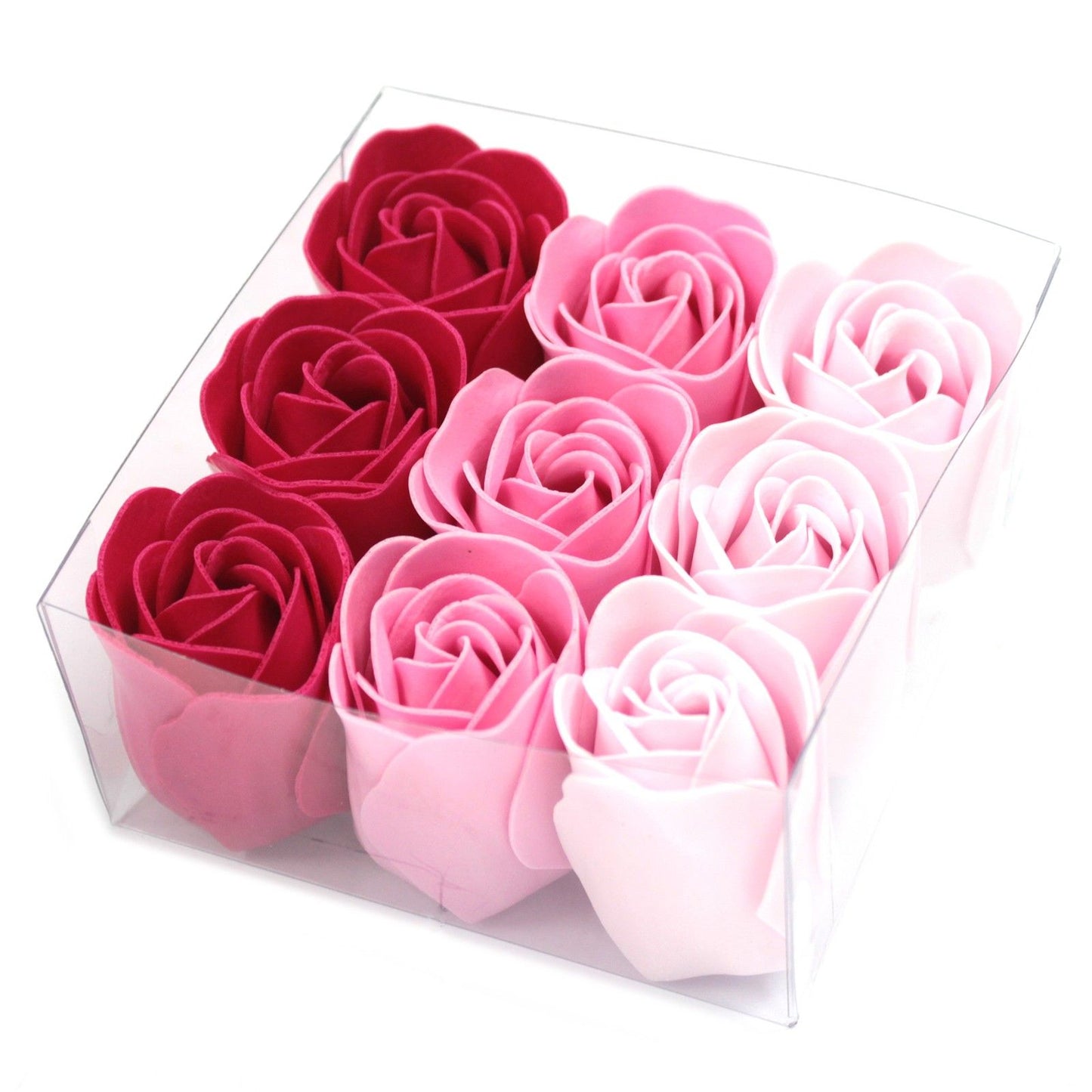 Set de 9 Flores de Jabón – Rosas Rosa | Regalo Romántico y Decorativo
